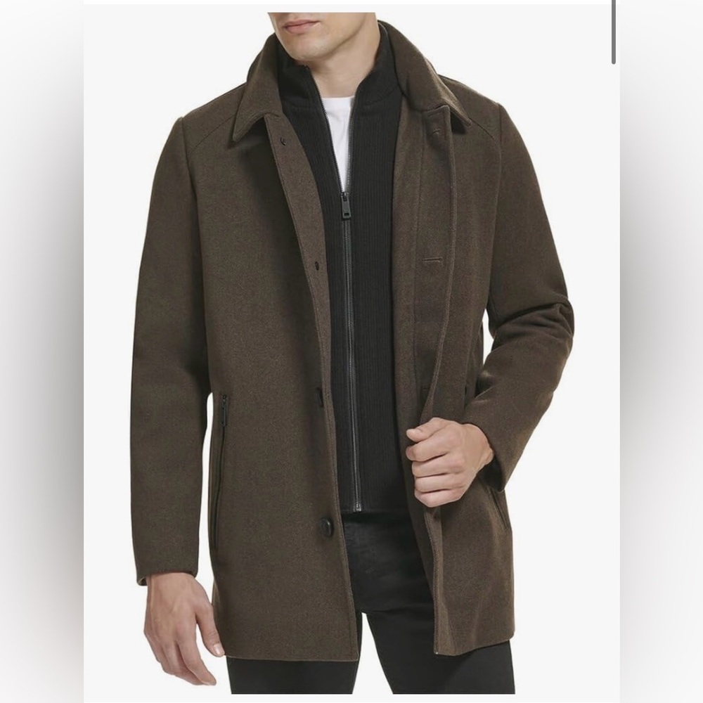 Kenneth Cole New York Dark Brown Trench Coat